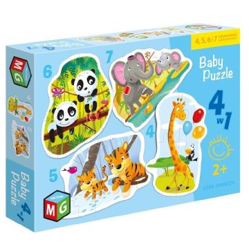 Baby Puzzle 4w1 Dzikie zwierzęta