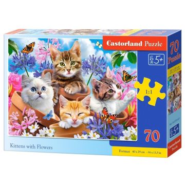 Puzzle 70 Kittens with Flowers CASTOR