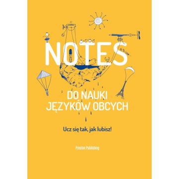 Notes do nauki języków obcych pomarańczowy