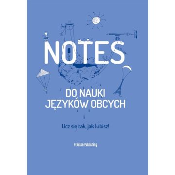 Notes do nauki języków obcych niebieski