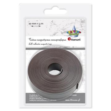 Taśma magnetyczna samoprzylepna 20mmx3m czarna