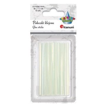 Pałeczki klejowe przezroczyste11x100mm 6szt