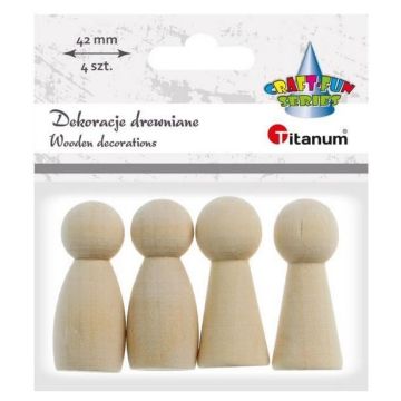 Drewniane pionki 42mm 4szt