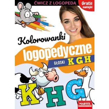 Kolorowanki logopedyczne. Głoski K G H