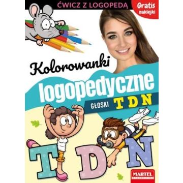 Kolorowanki logopedyczne. Głoski T D N