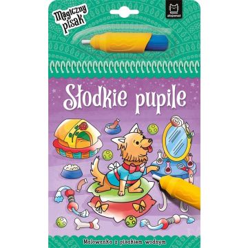 Słodkie pupile. Malowanka z pisakiem wodnym