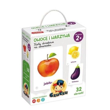CzuCzu Karty obrazkowe na sznurku Owoce i warzywa