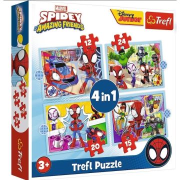 Puzzle 4w1 Ekipa Spidey'a TREFL