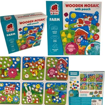 Gra edukacyjna Drewniana mozaika - farma