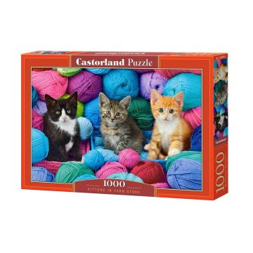 Puzzle 1000 Koty w kłębkach wełny CASTOR