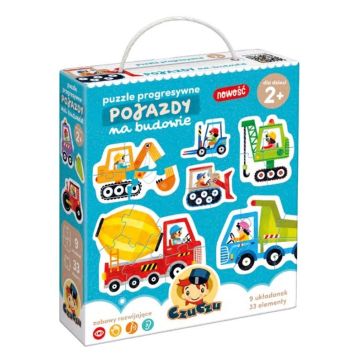Puzzle progresywne Pojazdy na budowie