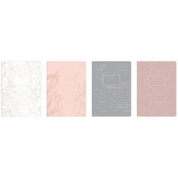 Zeszyt A5/60K kratka Metallic Rose Gold (10szt)
