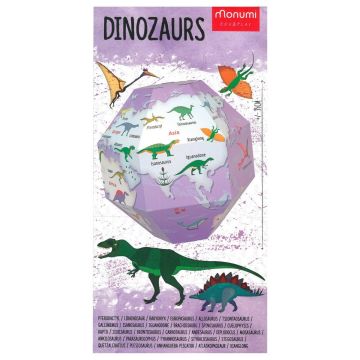 Globus 3D do składania - Dinozaury