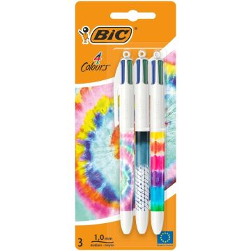 Długopis 4 Colours Message Tie Dye 3szt BIC