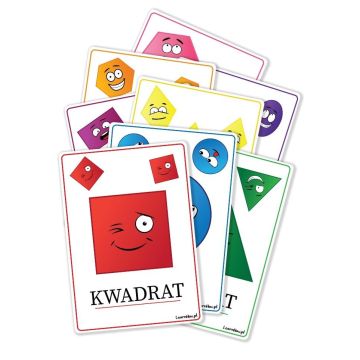 Plansze edukacyjne A5 - Figury geometryczne 8 kart