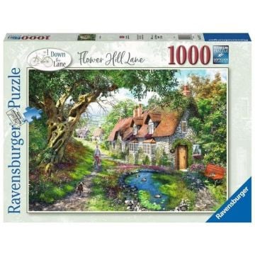 Puzzle 1000 Droga wśród wzgórza kwiatów