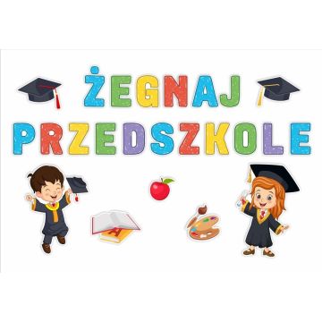 Dekoracje okienne szkoła -Żegnaj przedszkole 24szt