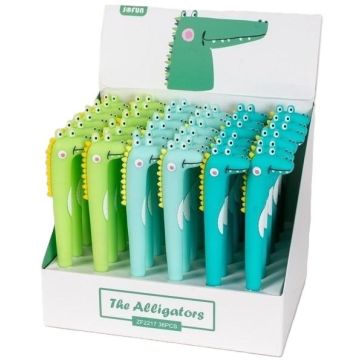 Długopis żelowy Silky Aligator MIX (36szt)