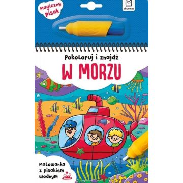 Pokoloruj i znajdź w morzu. Malowanka z pisakiem