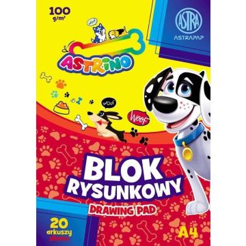 Blok rysunkowy A4/20K 100g Astrino (10szt)