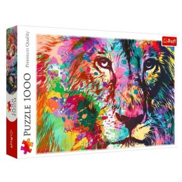 Puzzle 1000 Kolorowy lew TREFL