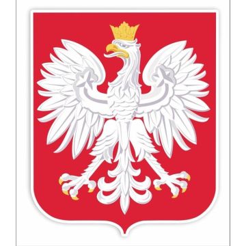Dekoracje okienne dwustronne - Godło Polski A3