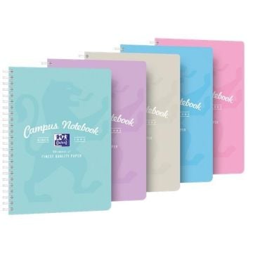 Kołozeszyt B5+/80K kratka Campus Pastel (5szt)