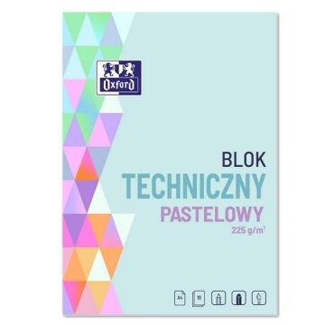 Blok techniczny A4/10K 225g pastelowy (20szt)