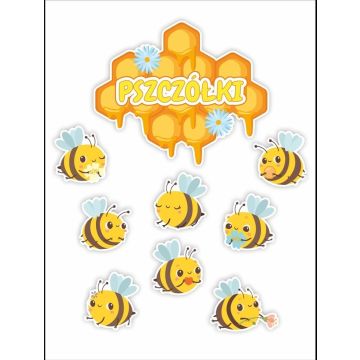 Dekoracja - Grupa pszczółki 9el