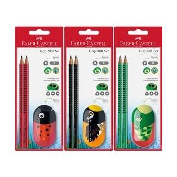 Ołówek Grip 2001/B z temperówką 2szt FABER CASTELL