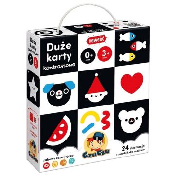 CzuCzu Duże karty kontrastowe 0-3m+