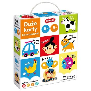 CzuCzu Duże karty kontrastowe 6-9m+