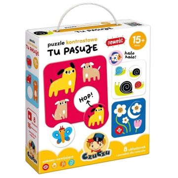CzuCzu Puzzle kontrastowe Tu pasuje 15m+