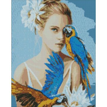 Diamentowa mozaika - Dziewczyna... 40x50cm