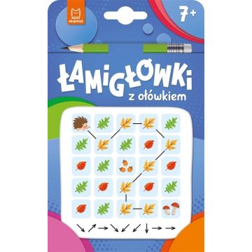 Łamigłówki z ołówkiem 7+ Książeczka niebieska