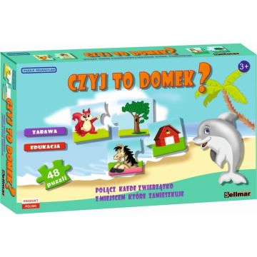 Puzzle edukacyjne Czyj to domek?