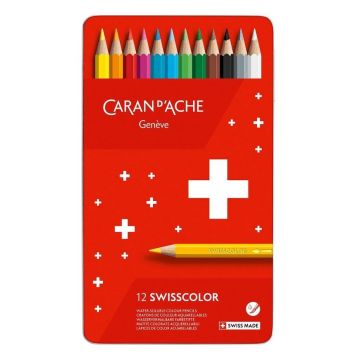 Kredki Swisscolor Aquarelle sześciokątne 12szt