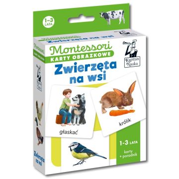Montessori Karty obrazkowe Zwierzęta 1- lata