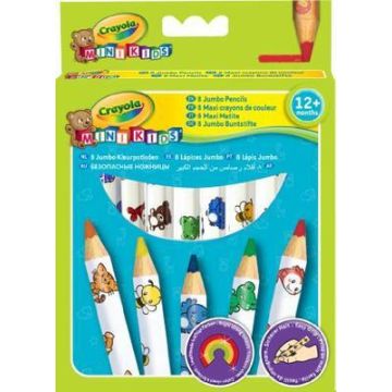 Kredki ołówkowe dekorowane Jumbo 8 kolorów CRAYOLA