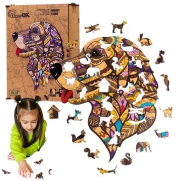 Puzzle drewniane eko 125 Wierny Sirko A3