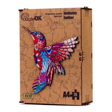 Puzzle drewniane eko 70 Delikatny koliber A4