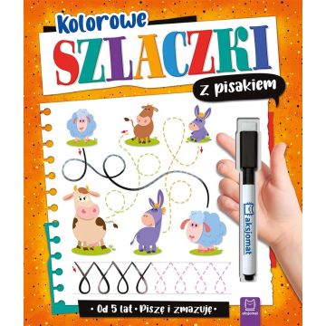 Kolorowe szlaczki z pisakiem Piszę i zmazuję 5 lat