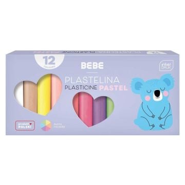 Plastelina 12 kolorów BB Pastel