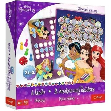 Disney Princess 2w1 Chińczyk -Węże i drabiny TREFL