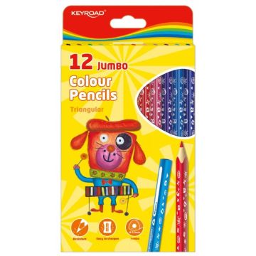 Kredki ołówkowe trójkątne Jumbo 12szt