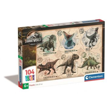 Puzzle 104 Super Kolor Jurassic World