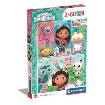 Puzzle 2x60 Super Kolor Gabby's Dollhouse