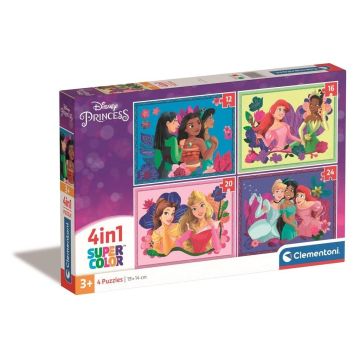 Puzzle 4w1 Super Kolor Disney Princess