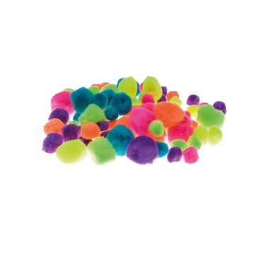 Pompony neonowe 78szt