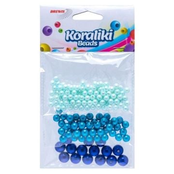 Koraliki do nawlekania 3 odcienie niebieskiego 36g